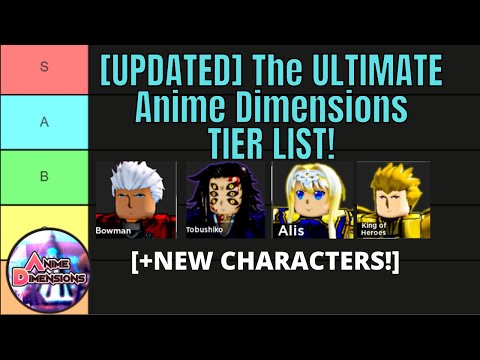 UPDATED] ANIME DIMENSIONS TIER LIST