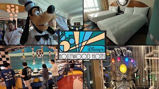 Staying at Disney's Hollywood Hotel at Hong Kong Disneyland! Rooms, Food, Tour & More