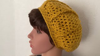 Cómo hacer gorro boina a crochet.