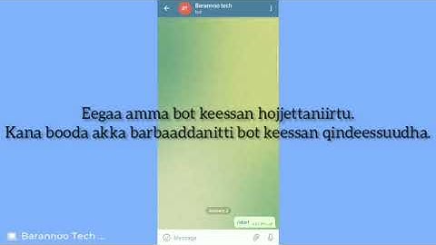 Akkamiin bot Telegram banachuu dandeenya.