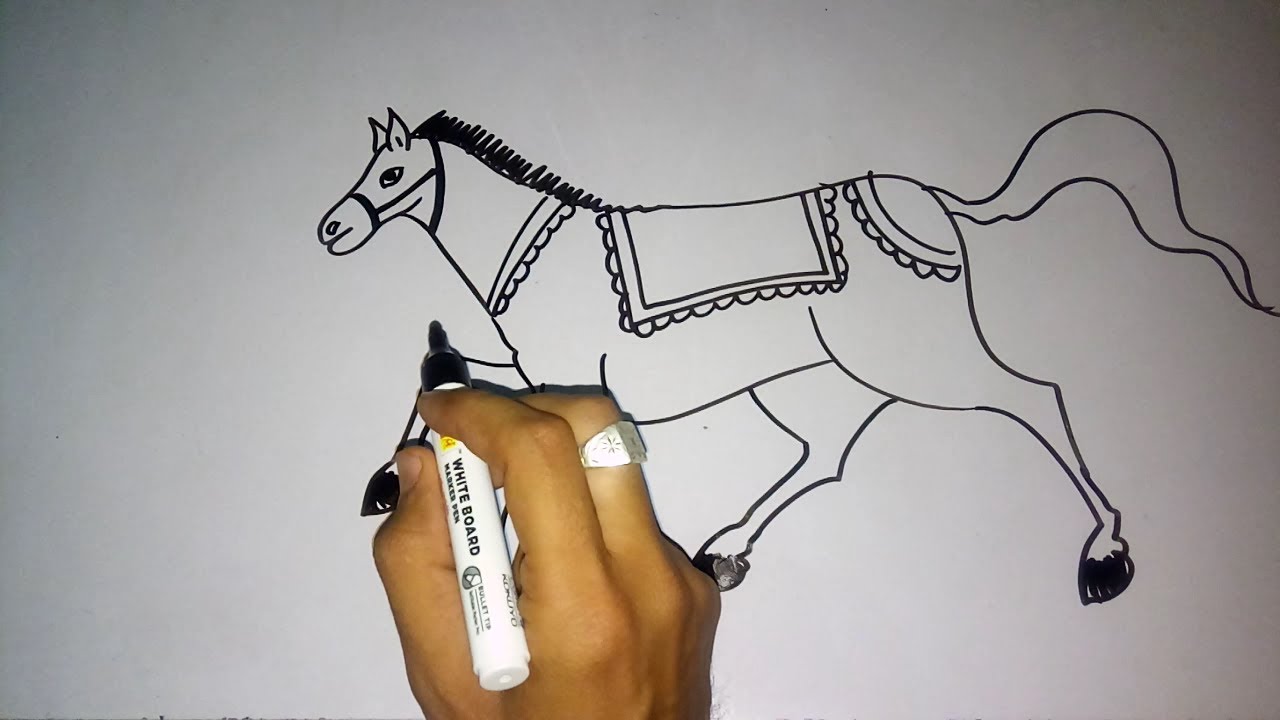 Horse drawing kaise banaye /घोड़ा का चित्र कैसे बनाए YouTube