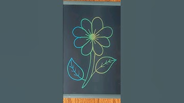 How to draw a flower with number 1 | Easy flower drawing #shortvideo #art