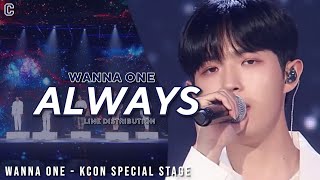WANNA ONE OT5 (워너원) - 'Always' | Line Distribution • KCON SPECIAL STAGE