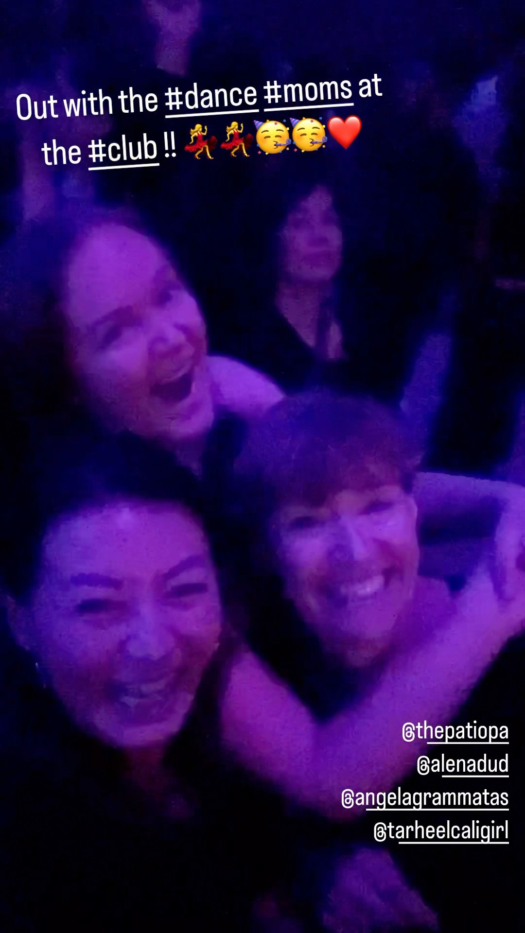 Out at da #club with the #dancemoms !! ????❤️❤️