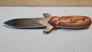 home made knife from old saw blade 4th attempt