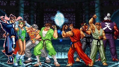 [KOF Mugen] NEO GEO Breakers vs SF | Breakers Team vs SF (Dan, Ryu, Ken, Gouki) [ 4vs4 ]