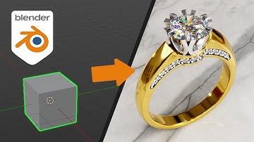 Diamond ring modeling and rendering in Blender, timelapse
