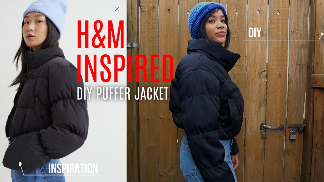 DIY h&m inspired puffer jacket - YouTube