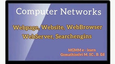 Webpage, Website, WebBrowser, WebServer, Searchengins... in tamil