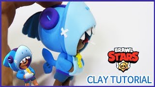 Making Shark Leon clay figure/Brawlstars/air dry clay/CLAY TUTORIAL