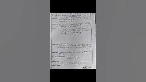 # b ed #3rd semester #lesson plan # observation records for#teaching practice #obsevation record