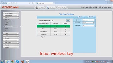 How to Wireless settings for foscam camera