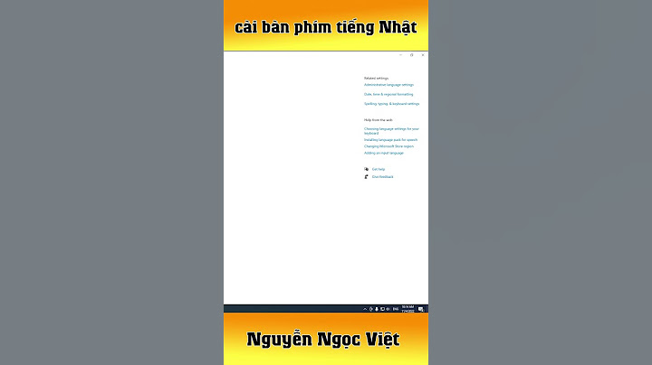 Bàn phím tiếng nhật win 10 bị lỗi