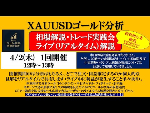 【🚨#XAUUSD 緊急警告】#金価格 4680ドル付近で大口投資家/海外ファンドが大量注文/利確…この2つの重要サインが揃えば危険領域!【#ゴールド分析 #FXライブ /トレード】4/2木