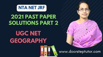 NTA NET Geography 2020 (Past Paper Solutions) Set 2| Important Questions by Dr. Manishika Jain