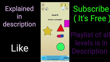 Brain Crazy- IQ Challange puzzle || level 6 || direct answer || Create a rectangle