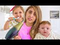 Our CRAZY MORNING ROUTINE with 2 BABIES!!