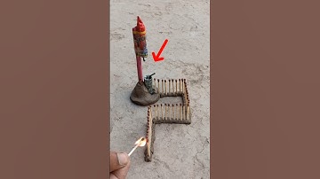 Epic Matchstick Rocket Launch Chain Reaction - DIY Firework Experiment 😀 #shortsvideo