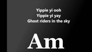 Ghost riders in the sky by johnny cash lyrics video with chords jam
track play along