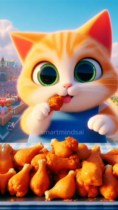 what-is-the-cat-eating-cat-cartoon-cute-kitten-animals-funny