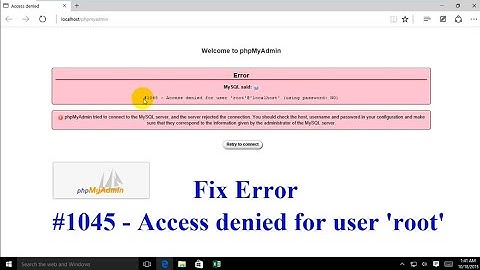 Access Denied for user 