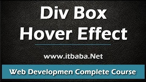 Div Box Hover Effect in CSS3 | Web Development Complete Course | Technical College