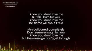 Video thumbnail of "You Don't Love Me - Caro Emerald (Lyrics)"