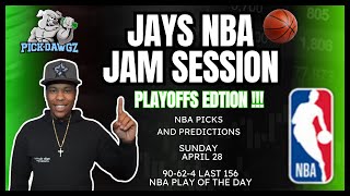 NBA Playoffs Picks \& Predictions Sunday 4\/28\/24 | Jay's NBA Jam Session
