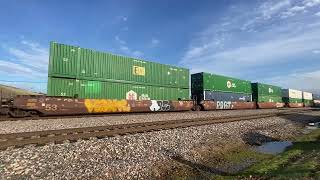 UP 7867 leads an Intermodal Z Train with 2 Mid DPU’s at Arlington, TX
