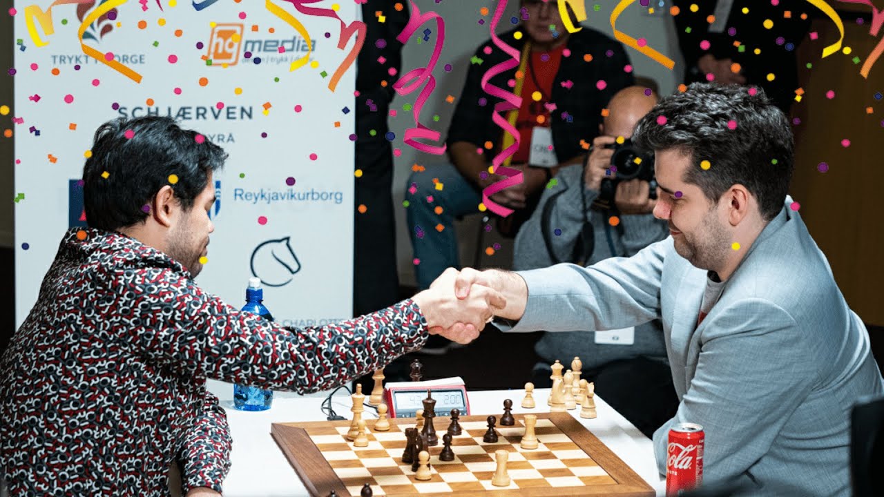 The previous world champion Wesley So helped the new world champion Hikaru  Nakamura prepare for the Armageddon in the finals of the Fischer Random  World Championship! : r/chess