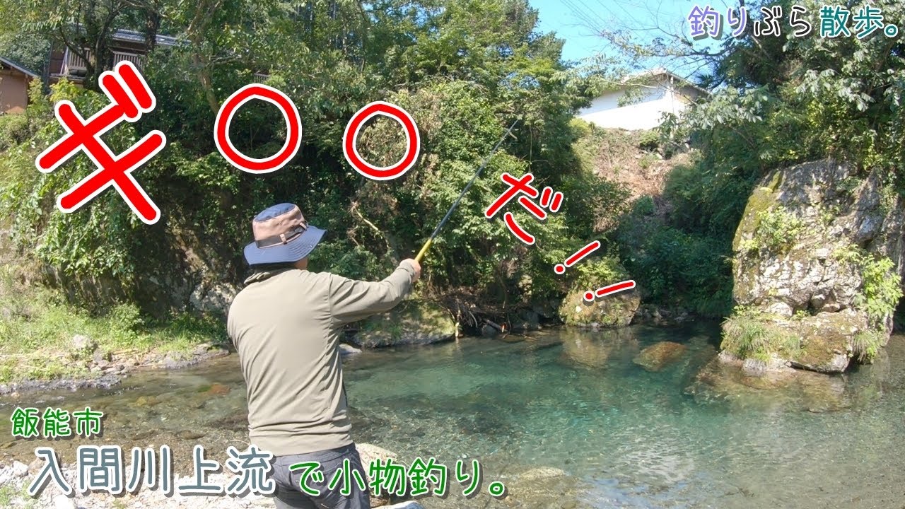 初めてギ〇〇を釣りました～♪   飯能市 入間川上流で小物釣り。