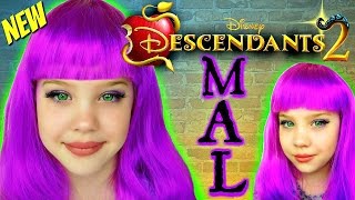 NEW DISNEY DESCENDANTS 2 MAL MAKEUP TUTORIAL, KIDS MAKEOVER