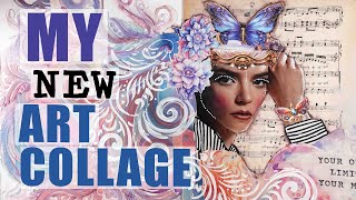 How I SAVED my project - Art Collage Process using Magazine Cut Outs