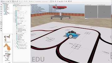 mBot simulation in V REP, line follower