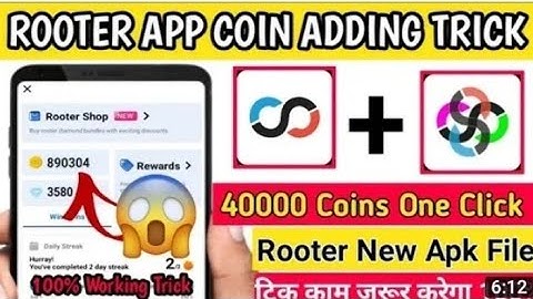 Rooter App Unlimited Trick | Rooter App Coin Adder Script 😱!! Rooter App Full Script 🤑