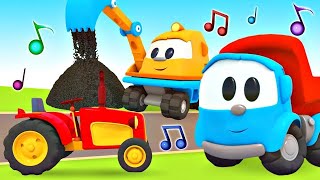 Cante com Léo, o caminhão! Música infantil dos carros. Desenhos animados em português