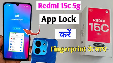 redmi 15c 5g me app lock kaise kare / redmi 15c app me fingerprint lock kaise lagaye / redmi 15c 