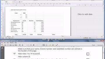 Paper 3 June 2008 (Part 17: MS Excel)