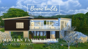 TERRAIN TOOL USED MODERN FAMILY HOUSE | Sims 4 speed build | Beanie♥