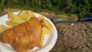 Catfish Catch Clean Cook \& CAMP! Back Country Camping \& Fishing for Catfish