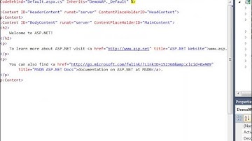Web Forms - Web Application Projects - Demo Create a New Site