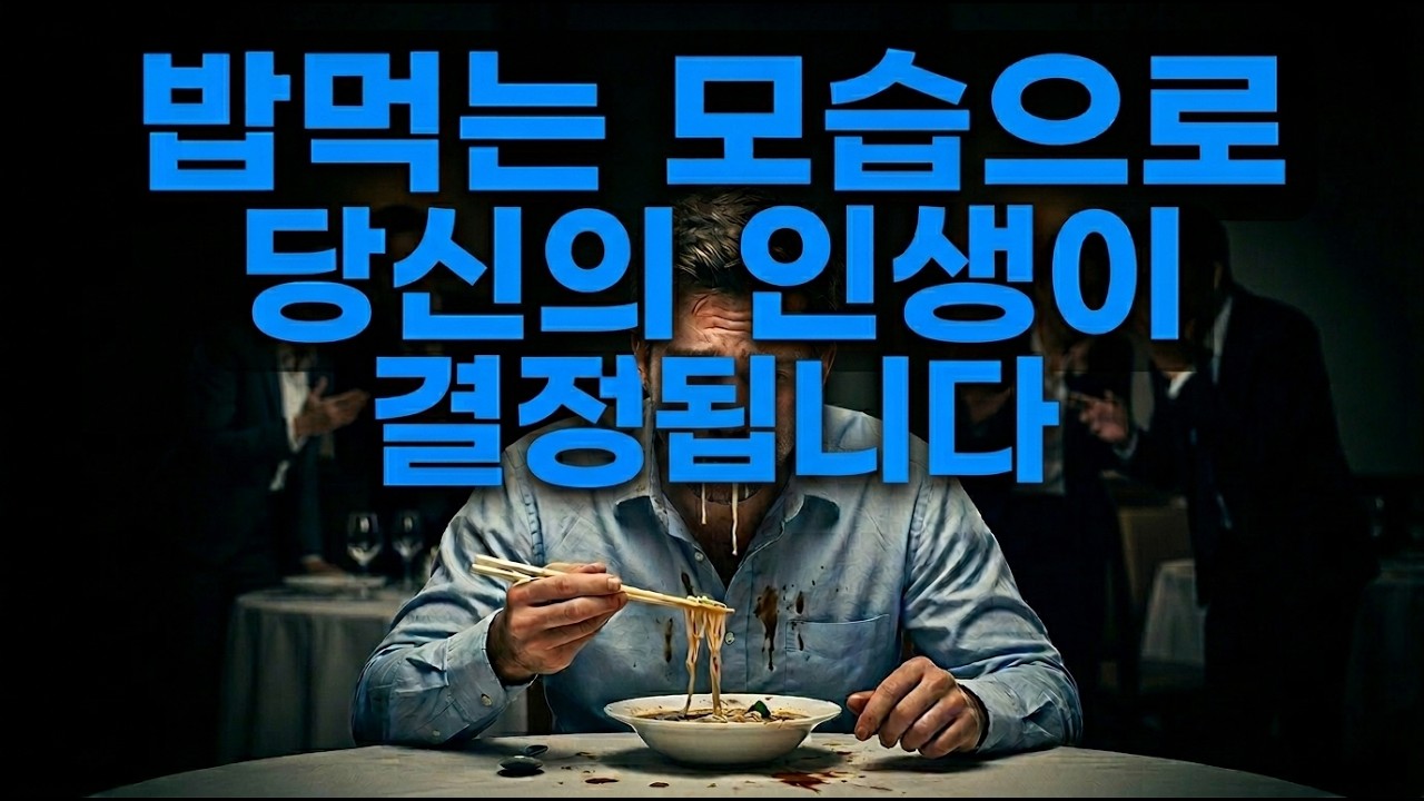 '밥먹는 모습으로만 인생이 결정될 수도 있는 매너십