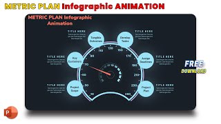128.PowerPoint Animation - 6 Step METRIC PLAN Infographic Animation – Part#1