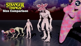 Stranger Things Monsters Size Comparison | 3D Comparison