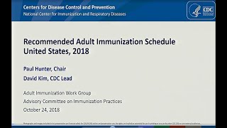 October 2018 ACIP Meeting - Adult & Child/Adolescent Immunization schedule