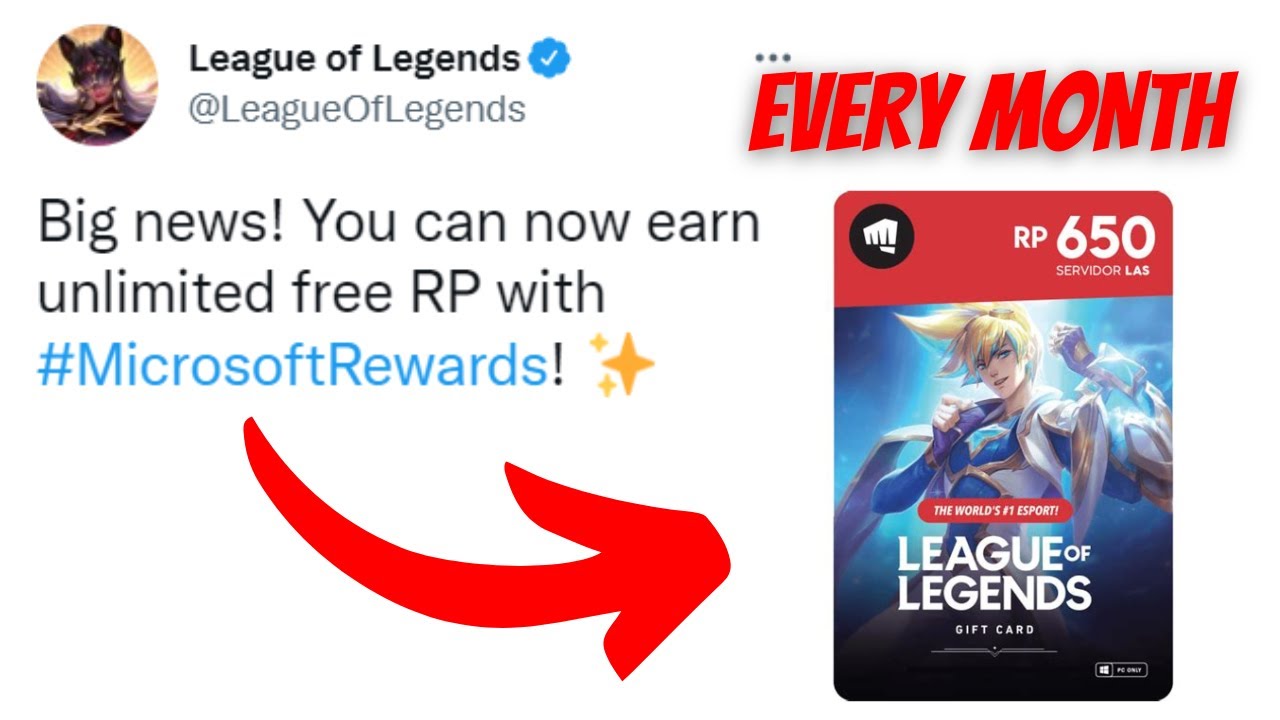 League of Legends is offering unlimited RP with Microsoft Rewards: How to  obtain, regions available, and more