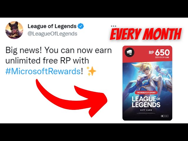 League of Legends is offering unlimited RP with Microsoft Rewards: How to  obtain, regions available, and more