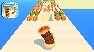 Sandwich Runner 🌐😺 ASMR slicing game Very satisfying and relaxing Gameplay Walkthrough MAXFJK19