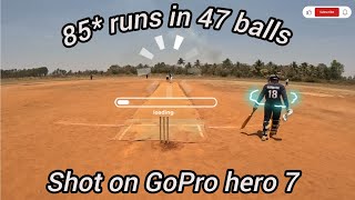 Batsman Helmet Cam view #cricket #villagecricket #cricketvideo #gopro #cricketvideo #vlog #rcbfans