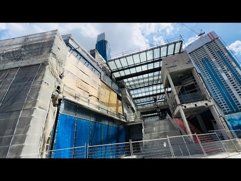 [4K60FPS] TRX ramping up construction | Tun Razak Exchange (TRX) Mall (Malaysia)